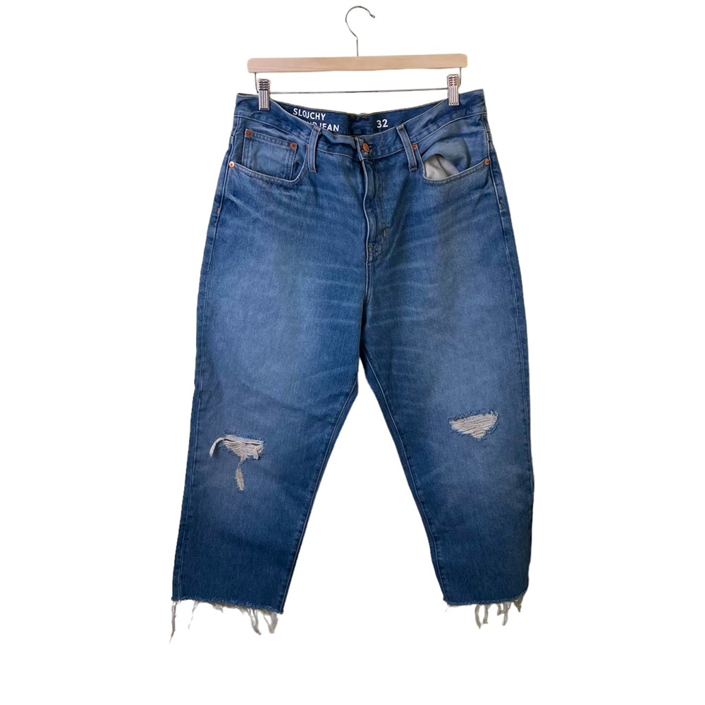 J. Crew Slouchy Boyfriend Jeans in Blue Wash SZ 32